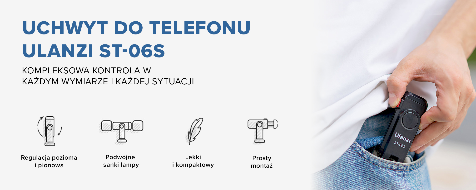 Uchwyt do telefonu Ulanzi ST-06S - czarny