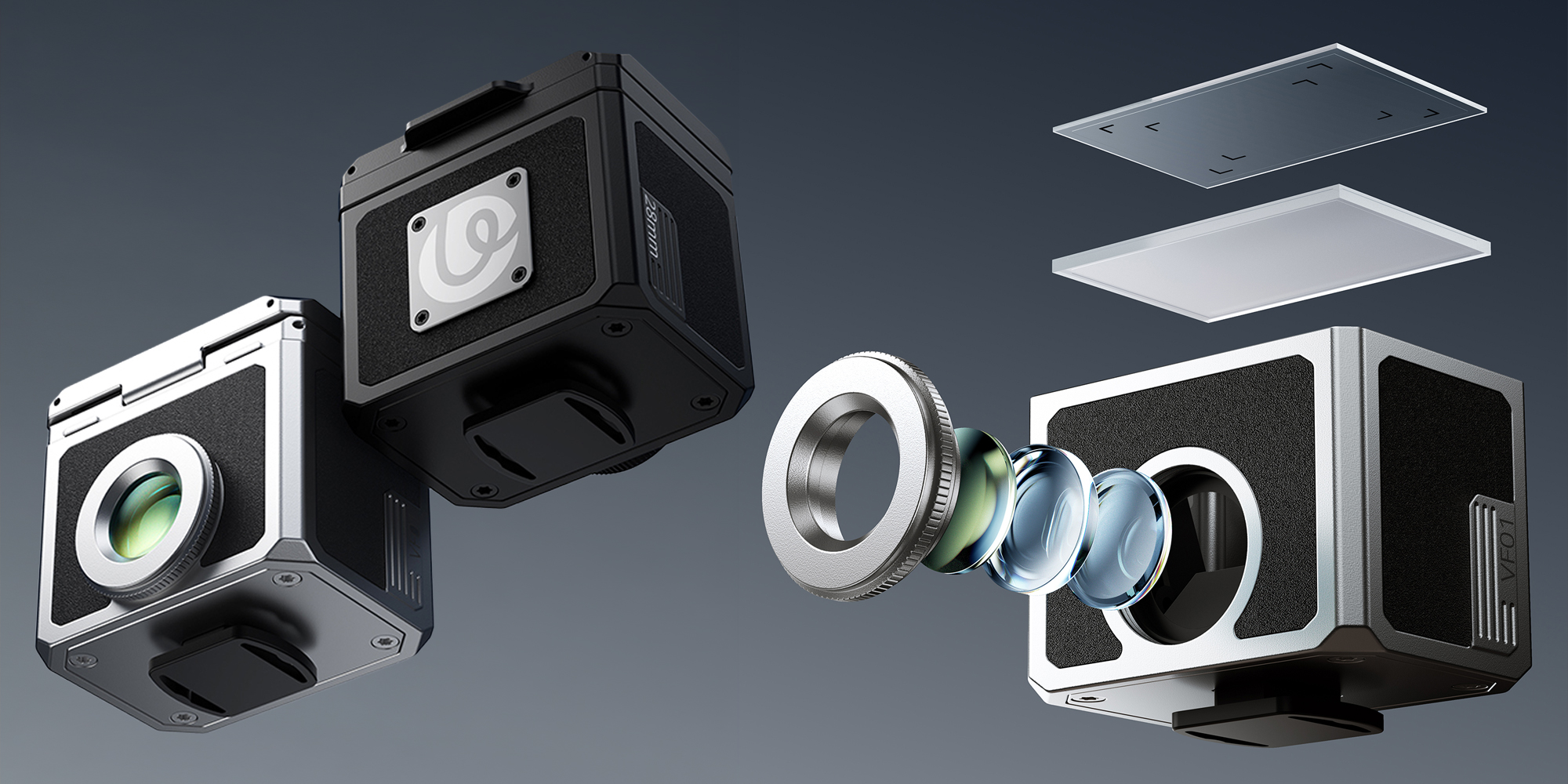 width=100% Wizjer Ulanzi VF01 - srebrny