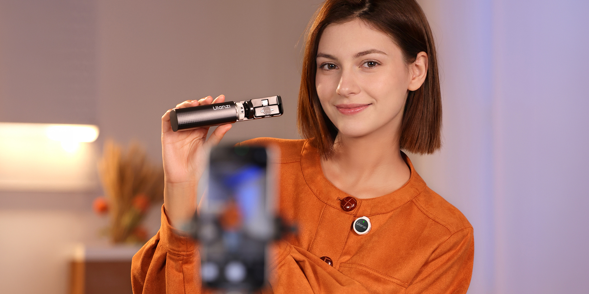 Zestaw do bezprzewodowej transmisji dźwięku Ulanzi A21 - czarno-biały