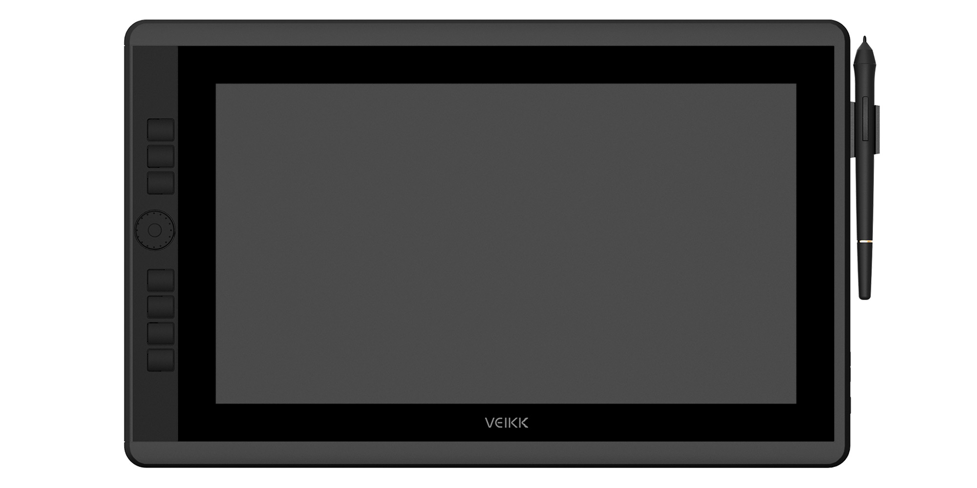 Zdjęcie - tablet graficzny z ekranem LCD Veikk VK1560 Pro oraz piórko na białym tle