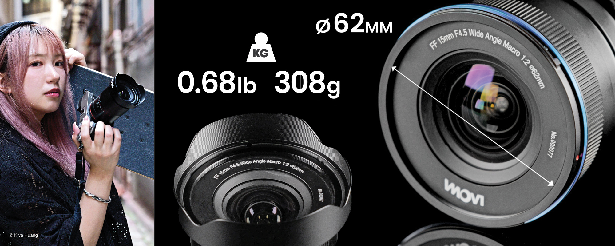 Obiektyw Laowa 15 mm f/4,5 0,5x Macro do Sony E - waga i średnica gwintu na filtry