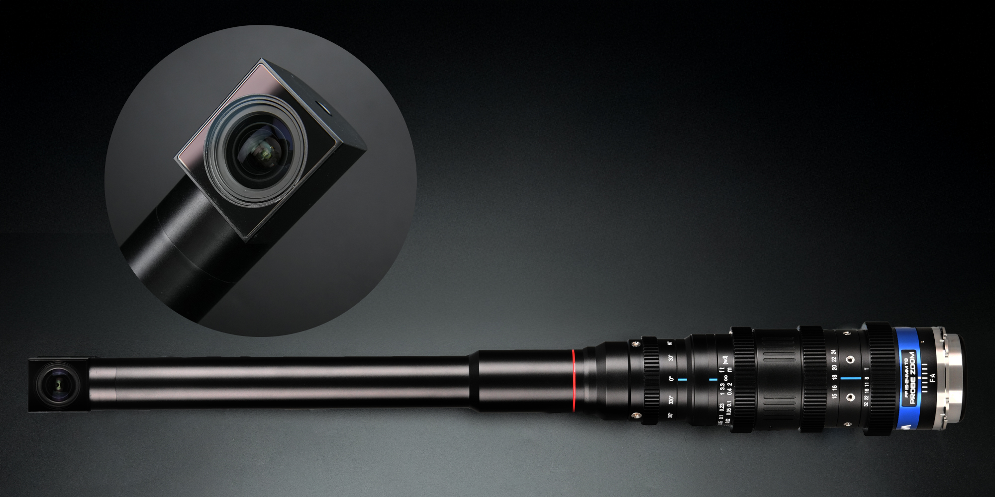 width=100% Obiektyw Laowa Probe Zoom 15-24 mm T8 z elementem optycznym 90 stopni do Arri PL