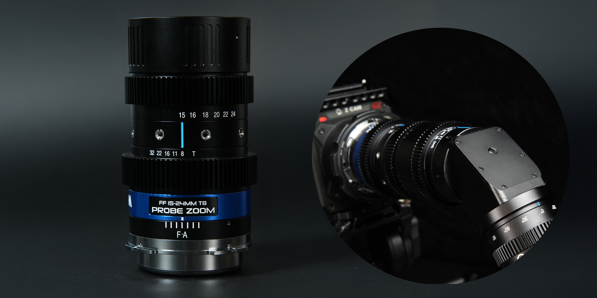 width=100% Obiektyw Laowa Probe Zoom 15-24 mm T8 z peryskopowym elementem optycznym do Arri PL