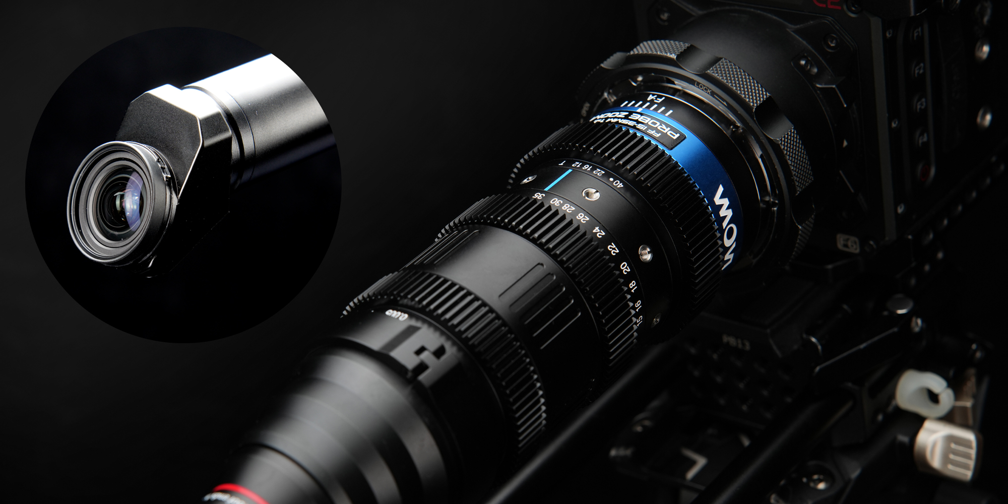 width=100% Obiektyw Laowa Probe Zoom 15-35 mm T12 z elementem optycznym 35 stopni do Arri PL
