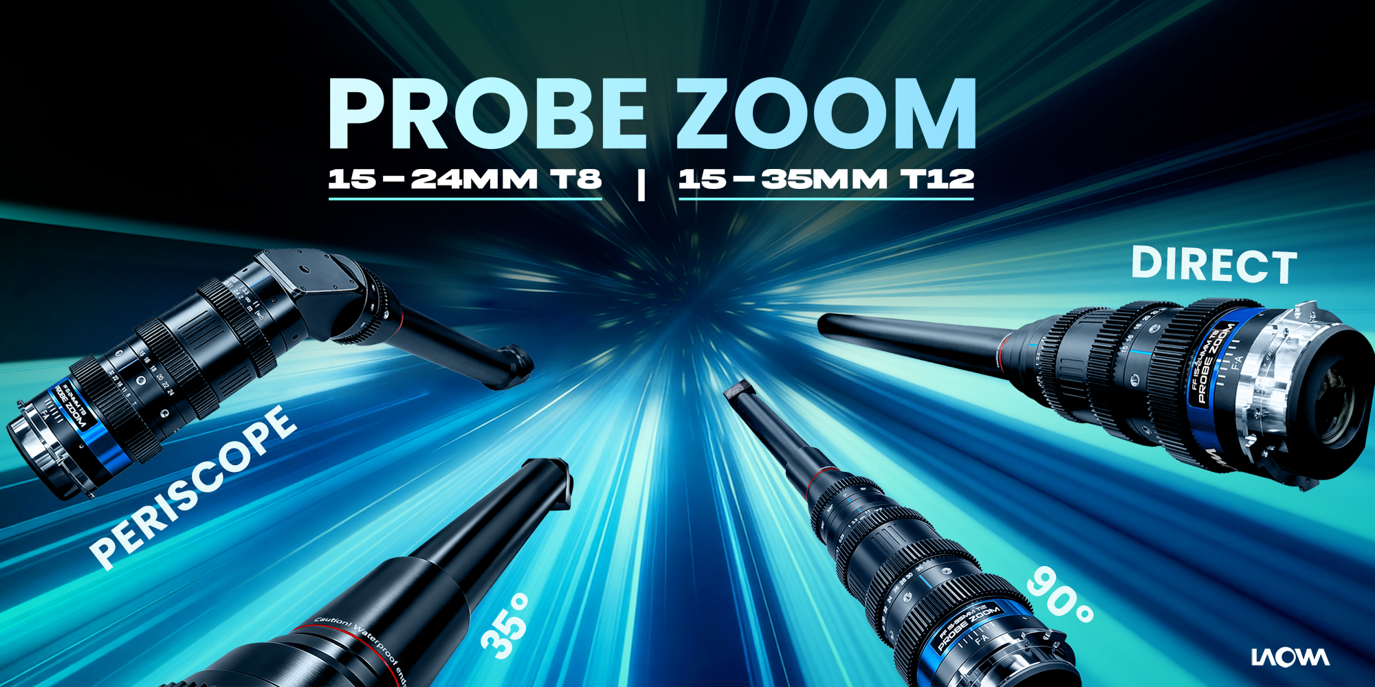 width=100% Obiektyw Laowa Probe Zoom 15-35 mm T12 z peryskopowym elementem optycznym do Arri PL