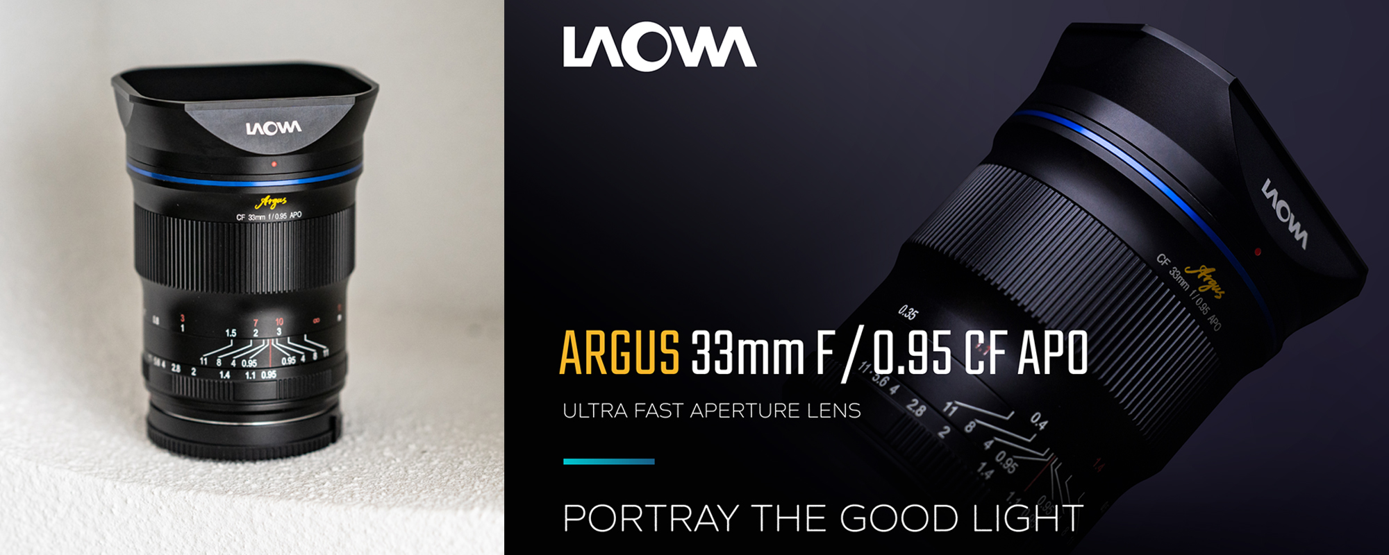 Venus Optics Argus 33mm f/0.95 APO CF lens for Fuji X