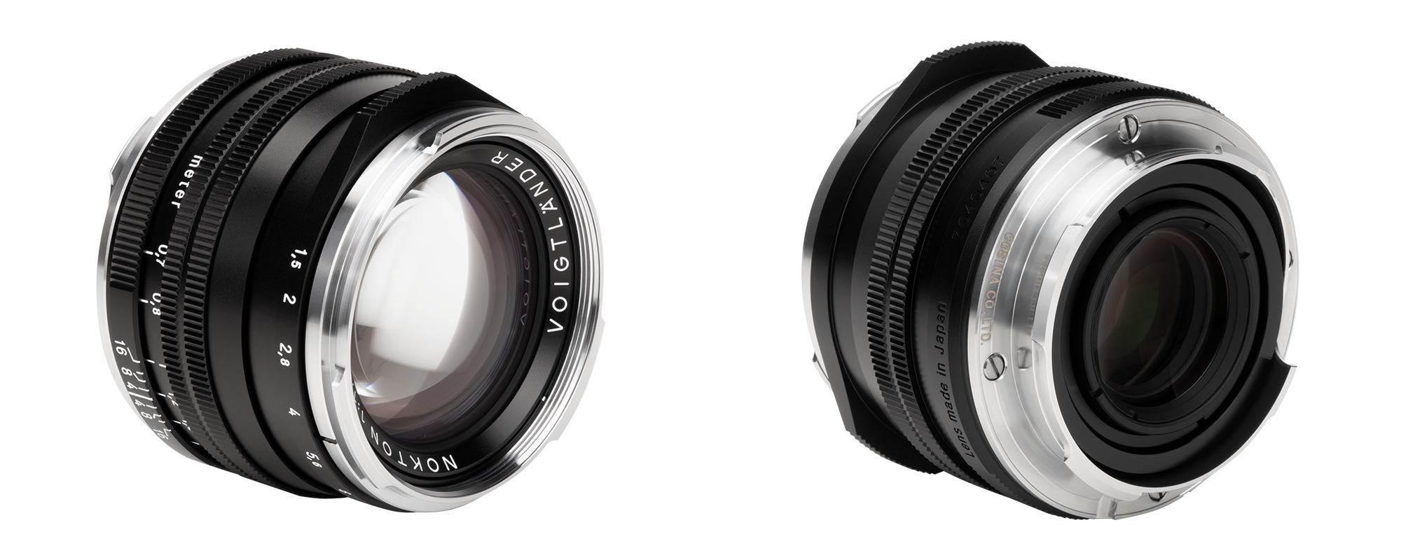Obiektyw Voigtlander Nokton II 50 mm f/1,5 do Leica M - z przodu i z tyłu
