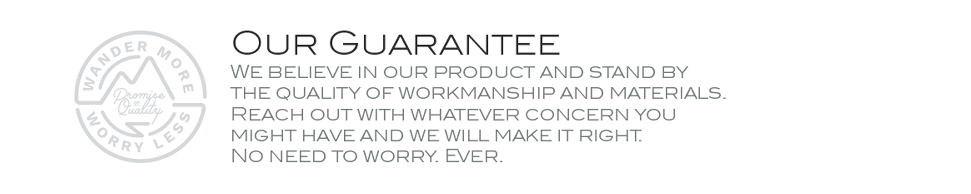 Wandrd Lifetime Warranty