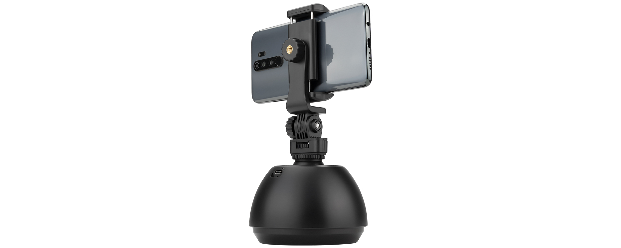 Yongnuo YN360G auto head with phone attached