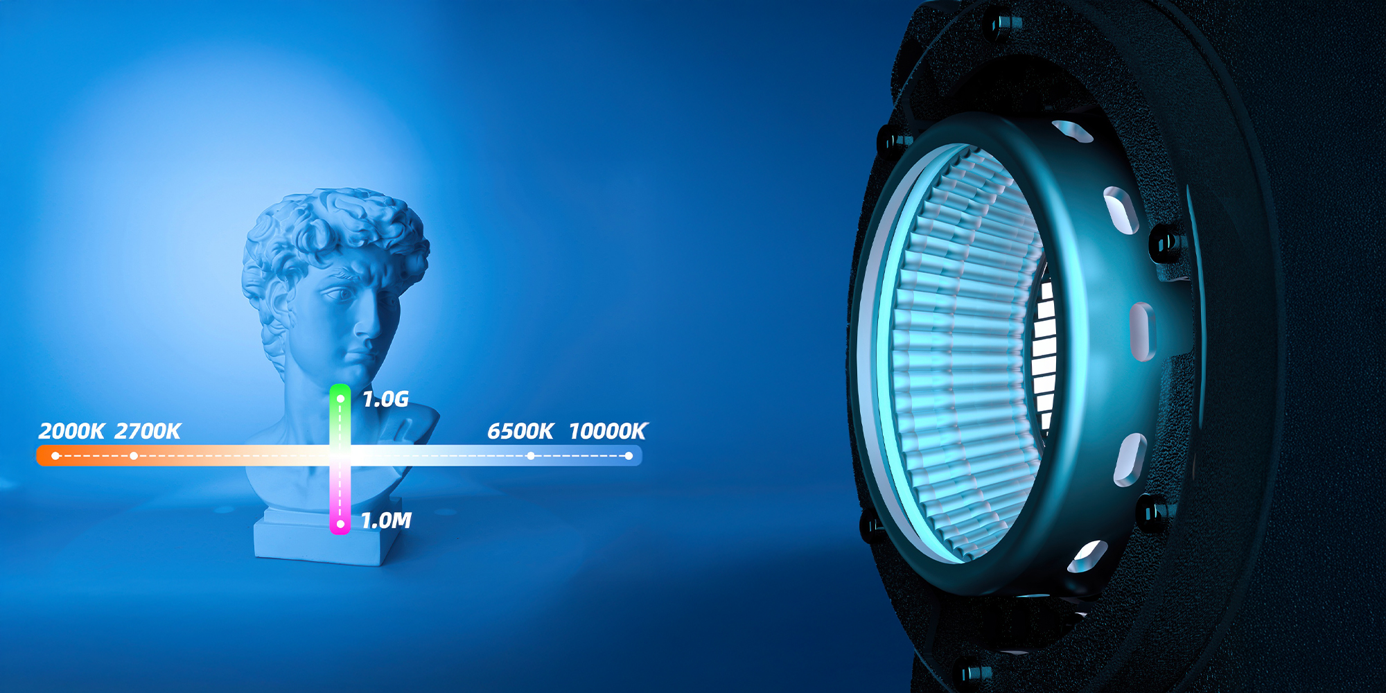 Lampa LED Yongnuo YN150 Ultra RGB Kit - WB (2000 K - 10000 K) - Technologia RGBWW: Nieograniczona paleta barw