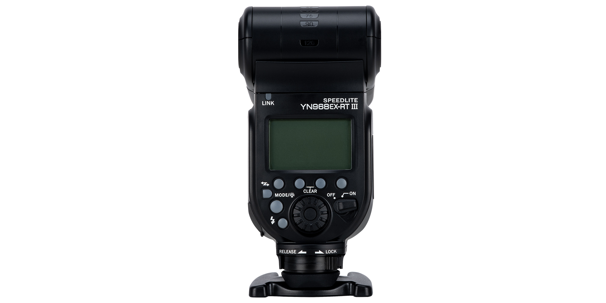 Lampa błyskowa Yongnuo YN968EX-RT III do Canon - widok z tyłu urządzenia