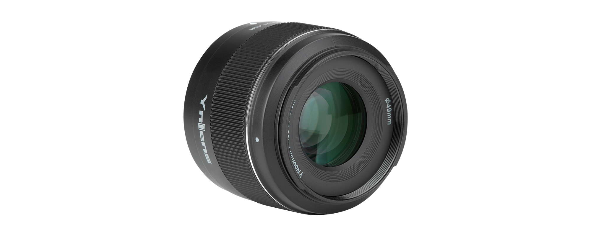 Obiektyw Yongnuo YN 50 mm f/1,8 do Sony E widok na przednią soczewkę