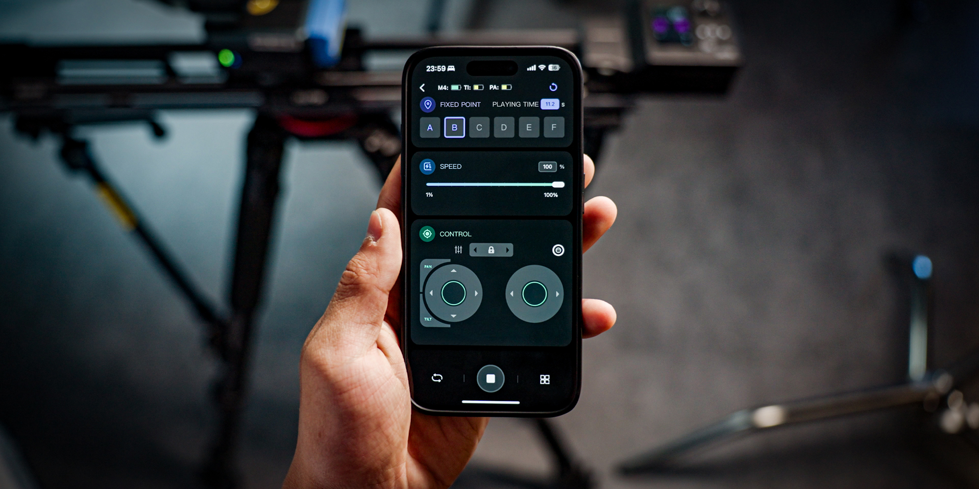 Slider Zeapon Micro 4 E700 z modułem napędowym - Zdalne sterowanie