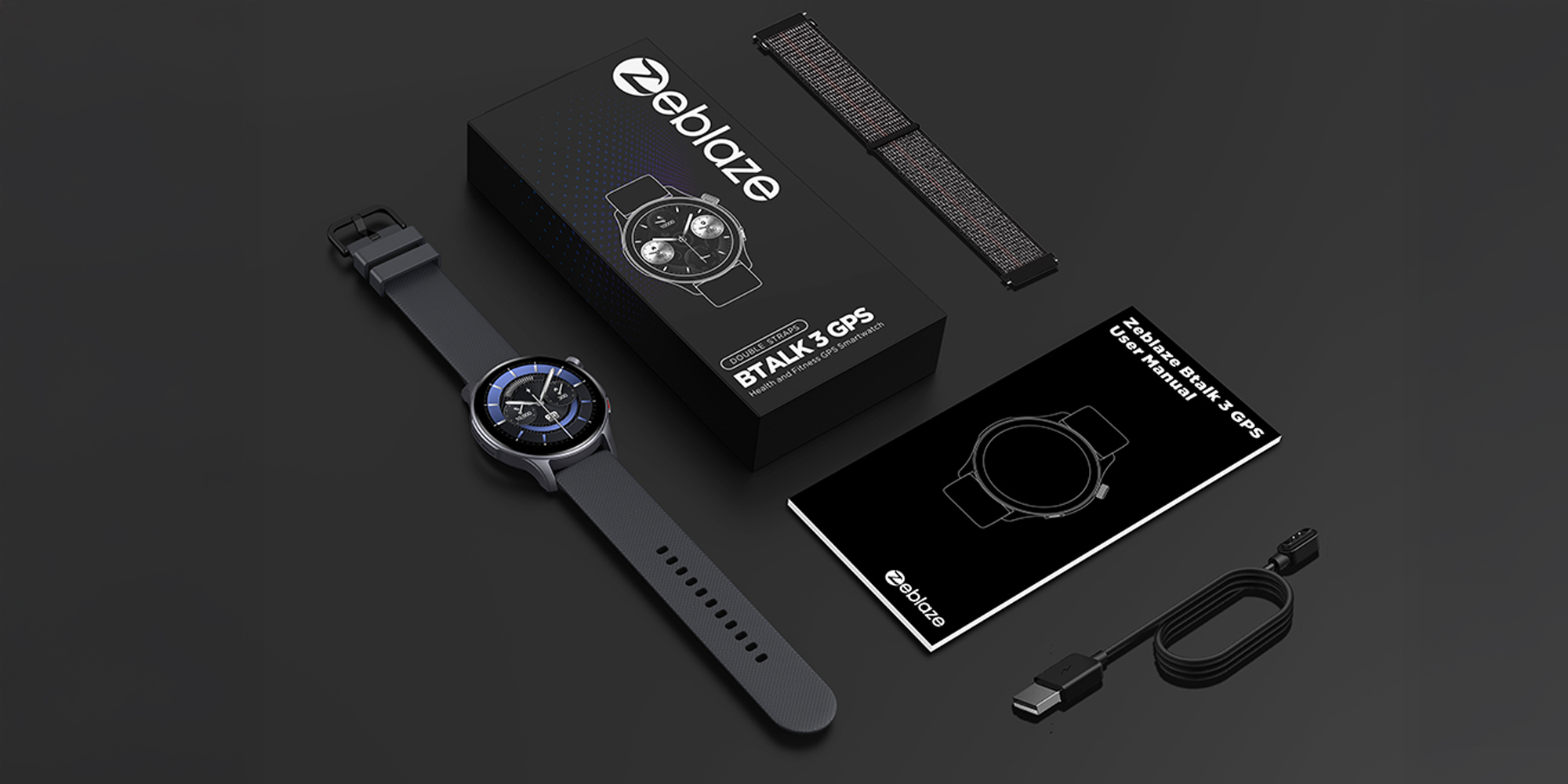 Smartwatch Zeblaze Btalk 3 GPS - szary